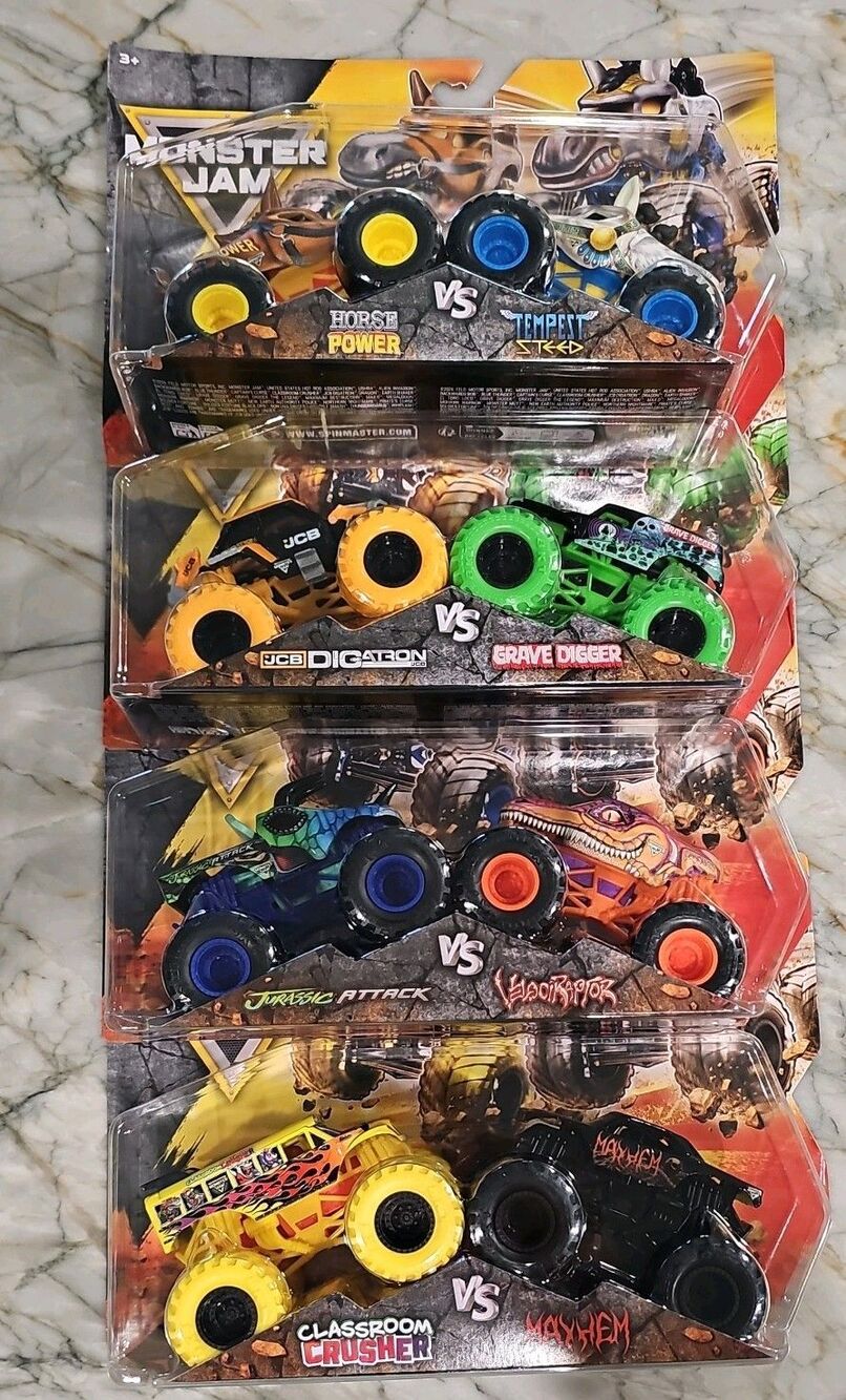Monster Jam-Series 36 double packs-FULL SET, 4 different 2 packs SEALED